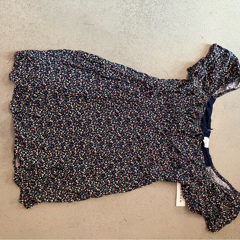 La Hearts Navy Floral Mini Dress